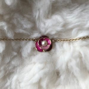 Kate Spade ♠️ pink and gold flower necklace